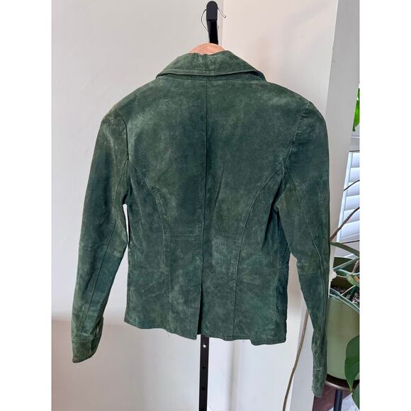 Vintage Green Suede Leather Rue 21 Womens Jacket - Picture 5 of 5